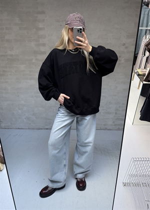 Iris heavy crewneck sweat Sort ROTATE SUNDAY